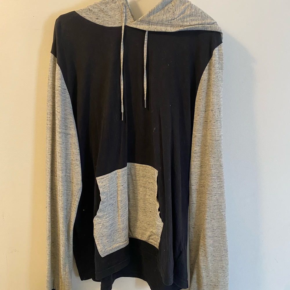 Aeropostale Black and Gray Color-Block Sweater